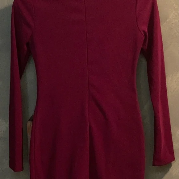 Forever 21 plum colored stretch knit bodycon dress. - Picture 2 of 4